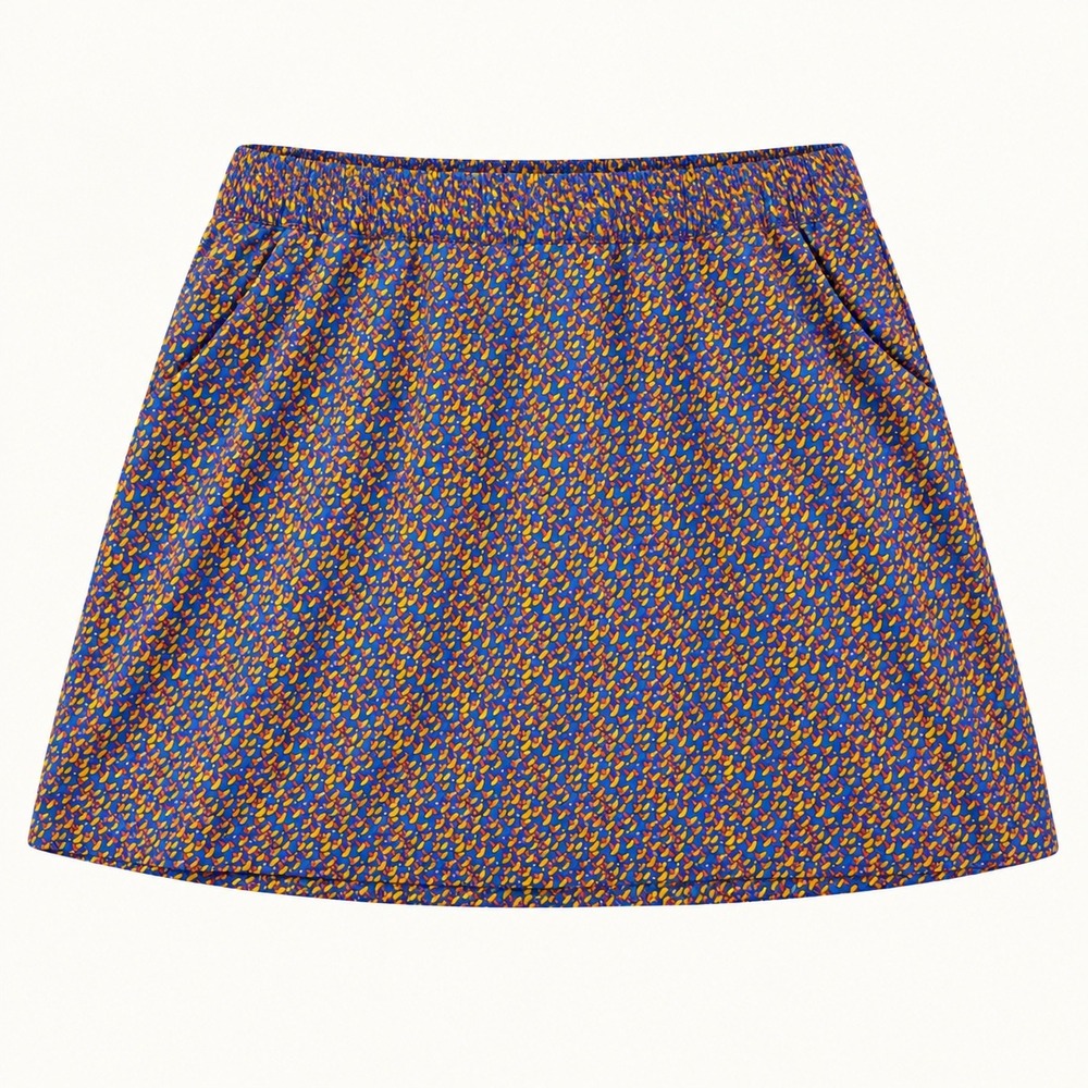 Toad&Co Sunkissed Weekend Skort Size L blue Print UPF50 Hiking Travel Outdoor